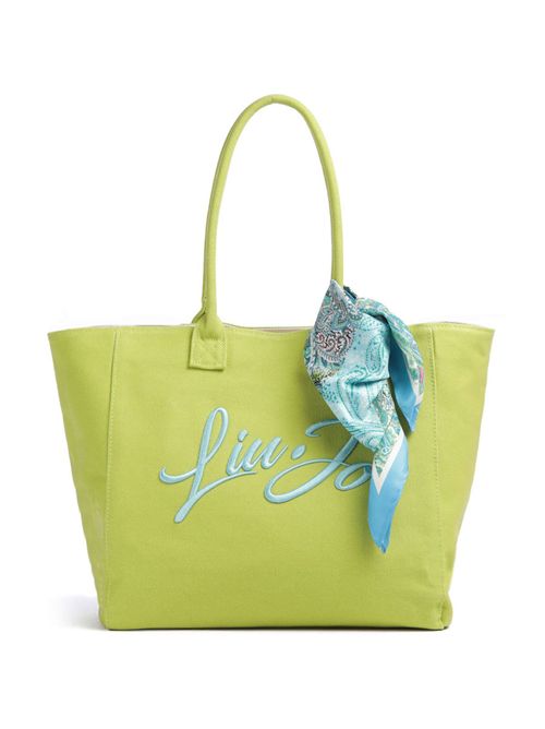 Borsa tote grande con logo ricamato LIU JO | AA6200T546A/30535